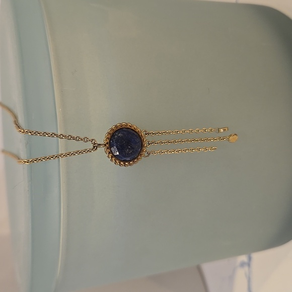 Sezane Necklace, Blue Stone Pendant With Drops - Picture 13 of 17